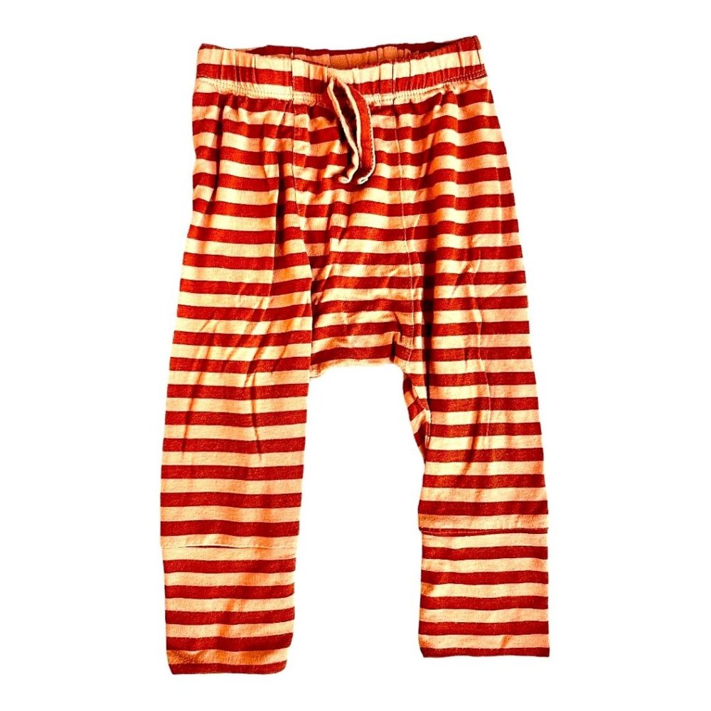 Kate Quinn Classic Panda Pant, Orange Stripe Baby Joggers, Size 12-18 M - Picture 1 of 5